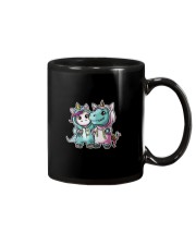 BEST FRIENDS UNICORN AND DINOSAUR COSTUMES Mug tile