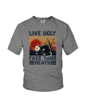 LIVE UGLY FAKE YOUR DEATH Youth T-Shirt tile