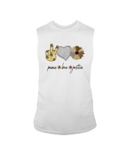 PEACE LOVE JUSTICE Sleeveless Tee tile