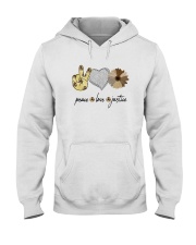 PEACE LOVE JUSTICE Hooded Sweatshirt tile