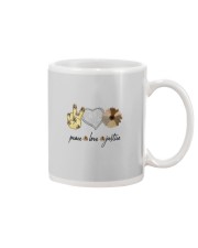 PEACE LOVE JUSTICE Mug tile