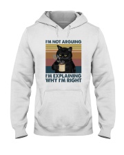 I'M NOT ARGUING COFFEE VINTAGE CAT 1 Hooded Sweatshirt tile