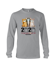 2020 THE YEAR WHEN SHIT GOT REAL THREE CATS Long Sleeve Tee thumbnail