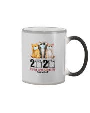 2020 THE YEAR WHEN SHIT GOT REAL THREE CATS Color Changing Mug thumbnail