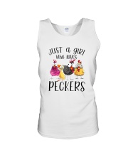 JUST A GIRL WHO LOVES PECKERS Unisex Tank thumbnail