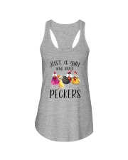 JUST A GIRL WHO LOVES PECKERS Ladies Flowy Tank thumbnail