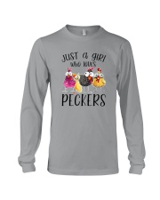 JUST A GIRL WHO LOVES PECKERS Long Sleeve Tee thumbnail