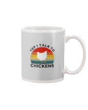 YEP I TALK TO CHICKEN Mug tile