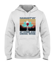 NAMAST'AY AT HOME AND DRINK WINE aaa Hooded Sweatshirt thumbnail