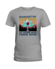 NAMAST'AY AT HOME AND DRINK WINE aaa Ladies T-Shirt thumbnail