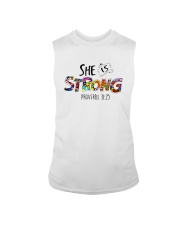 SHE IS STRONG PROVERBS Sleeveless Tee tile