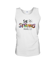 SHE IS STRONG PROVERBS Unisex Tank tile
