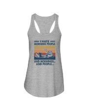 I HATE MORNING PEOPLE OTTER Ladies Flowy Tank tile