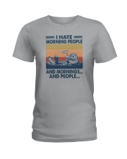 I HATE MORNING PEOPLE OTTER Ladies T-Shirt tile