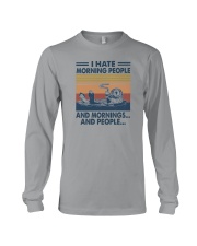I HATE MORNING PEOPLE OTTER Long Sleeve Tee tile