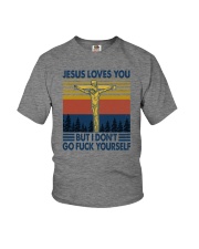 JESUS LOVES YOU BUT I DON'T Youth T-Shirt tile
