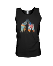BIGFOOT SIGN PEACE USA FLAG Unisex Tank tile