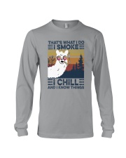 LLAMA I SMOKE I CHILL Long Sleeve Tee tile