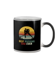 BEST PUCKING DAD EVER VINTAGE Color Changing Mug tile