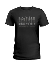 OLD GUY RULE ROCK GUITAR Ladies T-Shirt tile