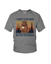 BONFIRE WAS LIT THERE WAS BOURBON Youth T-Shirt thumbnail