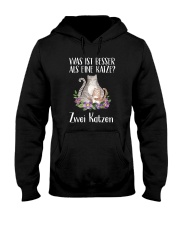 was ist besser als eine katze zwei katzen Hooded Sweatshirt thumbnail