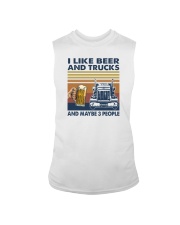 I LIKE BEER AND TRUCKS Sleeveless Tee tile