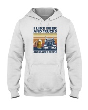 I LIKE BEER AND TRUCKS Hooded Sweatshirt tile