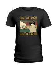 BEST CAT MOM EVER Ladies T-Shirt thumbnail