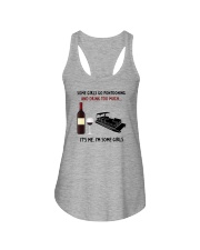 SOME GIRLS GO PONTOONING AND DRINK TOO MUCH Ladies Flowy Tank tile