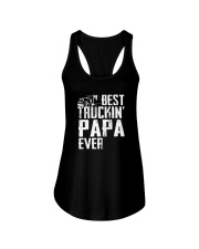 BEST TRUCKIN' PAPA EVER Ladies Flowy Tank tile