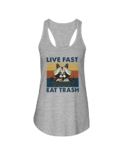 LIVE FAST EAT TRASH VINTAGE Ladies Flowy Tank tile