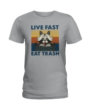LIVE FAST EAT TRASH VINTAGE Ladies T-Shirt tile