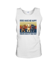 DOGS MAKE ME HAPPY VINTAGE Unisex Tank thumbnail