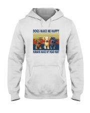 DOGS MAKE ME HAPPY VINTAGE Hooded Sweatshirt thumbnail