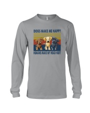 DOGS MAKE ME HAPPY VINTAGE Long Sleeve Tee thumbnail
