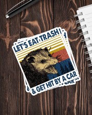 LET'S EAT TRASH AND GET HIT BY A CAR Sticker - 4 pack (Vertical) aos-sticker-4-pack-vertical-lifestyle-front-05