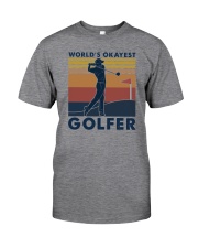 WORLD'S OKAYEST GOLFER VINTAGE Classic T-Shirt front