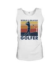 WORLD'S OKAYEST GOLFER VINTAGE Unisex Tank thumbnail