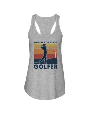 WORLD'S OKAYEST GOLFER VINTAGE Ladies Flowy Tank thumbnail