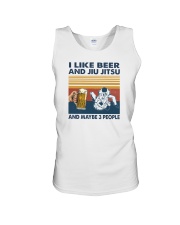 I LIKE BEER AND JIU JITSU Unisex Tank tile
