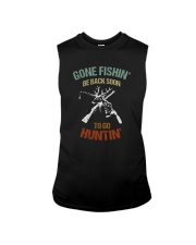 GONE FISHIN BE BACK SOON TO GO HUNTIN Sleeveless Tee thumbnail
