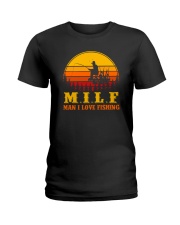 MILF MAN I LOVE FISHING VINTAGE Ladies T-Shirt tile