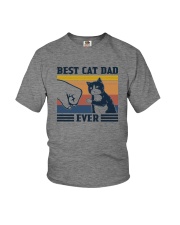 BEST CAT DAD EVER VINTAGE Youth T-Shirt tile