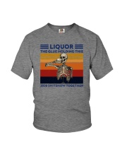 SKULL LIQUOR NOUN VINTAGE Youth T-Shirt tile