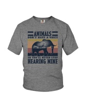 ANIMALS DON'T HAVE A VOICE Youth T-Shirt tile