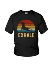 FRENCH BULLDOG EXHALE VINTAGE Youth T-Shirt thumbnail