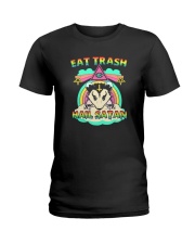 EAT TRASH HAIL SATAN Ladies T-Shirt thumbnail