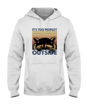 IT'S TOO PEOPLEY OUTSIDE RACCOON Hooded Sweatshirt tile