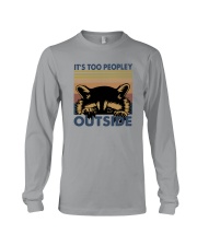 IT'S TOO PEOPLEY OUTSIDE RACCOON Long Sleeve Tee tile